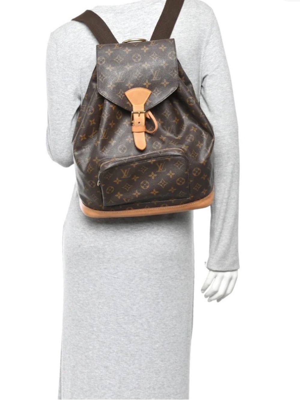 LOUIS VUITTON Monogram Canvas Montsouris GM Backpack Bag with COA and dust bag